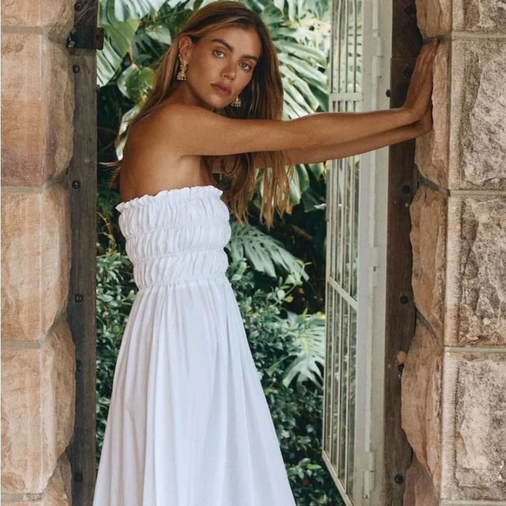 VRG GRL ELIANA MAXI DRESS WHITE size 4 /S